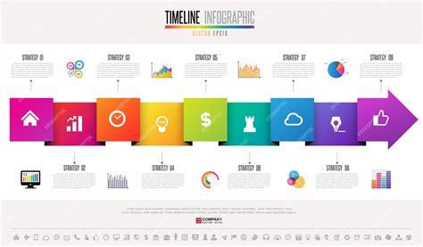 Premium Vector Timeline Infographics Design Template