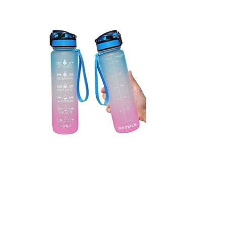 Round Plastic Motivational Water Bottle Capacity Ml Cap Type