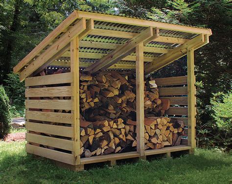 8x16 Firewood Shed Plans 5 Cord Wood Shed Diy Build Etsy