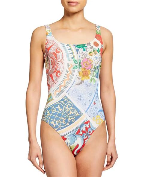 Buy Johnny Was Boho Printed Tank One Piece Swimsuit Multi At 30 Off