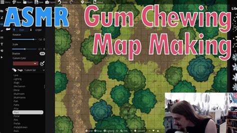 ASMR Gum Chewing Map Making For D D Whispering Chewing Sounds And