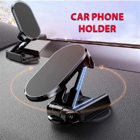 Metal Magnetic Car Phone Holder 360 Rotatable Mount Phone Stand