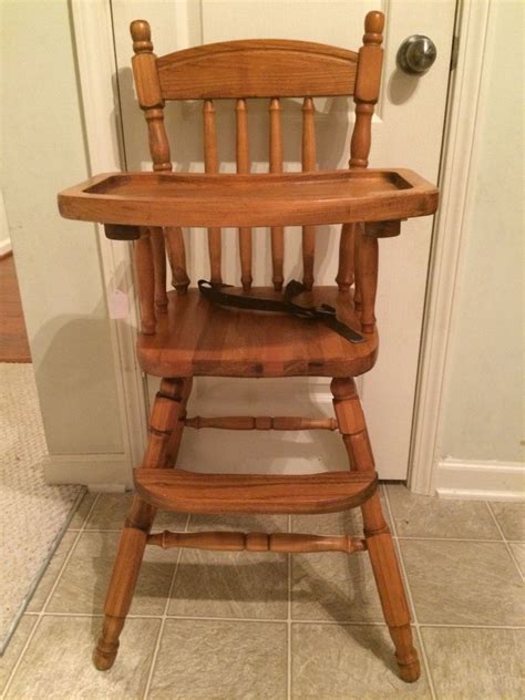 Old Fashioned Wood High Chair Graco Classic Wood High Chair In Cherry