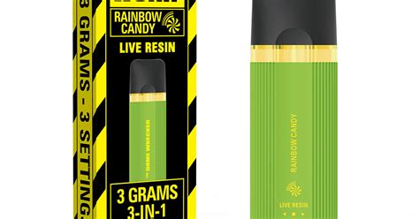 Work Hhc Dome Wrecker Live Resin Disposable Vape Rainbow Candy 3g