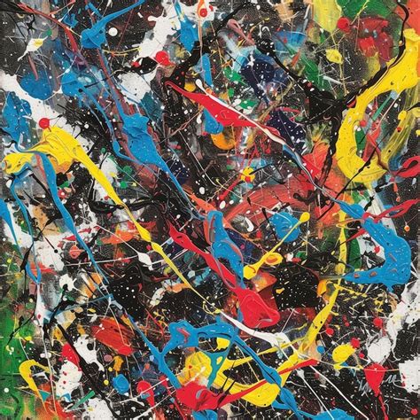 Jackson Pollock Artista Inspirado Estilo De Pintura Cena Moderna Cores