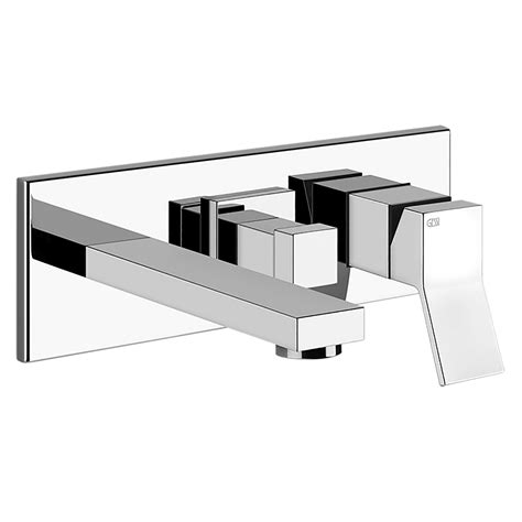 Gessi Rettangolo K Wall Mounted Bath Mixer Gessi Chrome