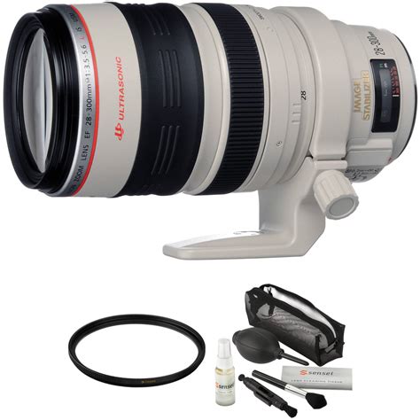 Canon EF 28 300mm F 3 5 5 6L IS USM Lens With Accessories Kit