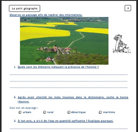 Géographie Lecture De Paysage Geographie Lecture Ce2 Cm1 Cm2