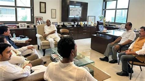 Ncp Crisis Congress Leaders Meet Sharad Pawar Say Mva Stands United