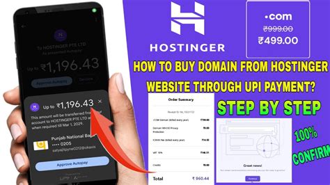 Buy Domain From Hostinger Using Upi Payment Hostinger Upi Autopay