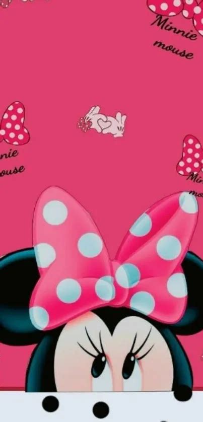 Cute Minnie Mouse Pink Wallpaper - free download