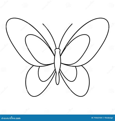 Simple Butterfly Outline Clipart