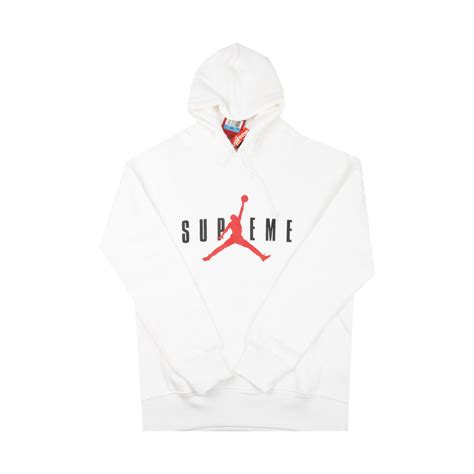 Supreme White Jordan Hoodie – On The Arm