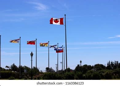 Canadian Flag Flags Various Provinces Territories Stock Photo ...