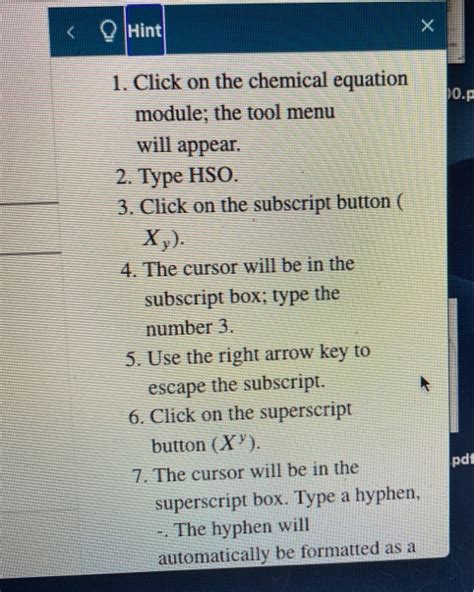 Solved Entering Subscripts And Superscripts In The Chemical Chegg