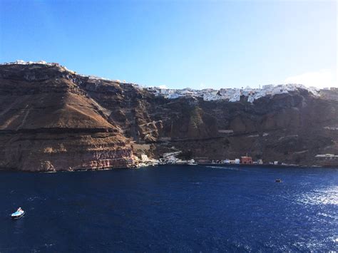 Sailing to Santorini Greece