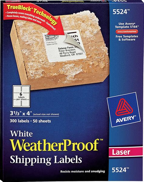 Avery® White WeatherProof™ Labels-5524 - Avery Online Singapore