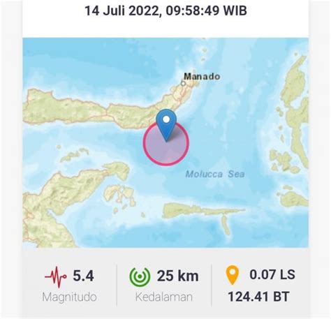 Gempa Bumi 54m Guncang Bolaang Uki