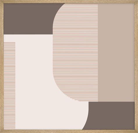 Quadro Moderno Arte Geom Trica Cores Nude X Cm Decore Pronto