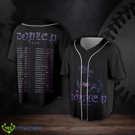 Peso Pluma Music Baseball Jersey Peso Pluma Doble P Tour 2023 Style 2 Print T For Men And