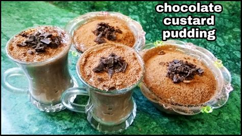 Chocolate Custard Pudding L Quick And Easy Desert Recipe L Chocolate Custard Recipe Youtube