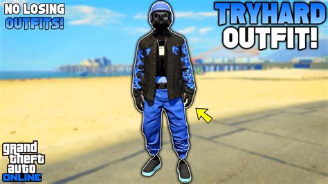 Gta Online Easy Blue Joggers Tryhard Modded Outfit W Invisible Torso