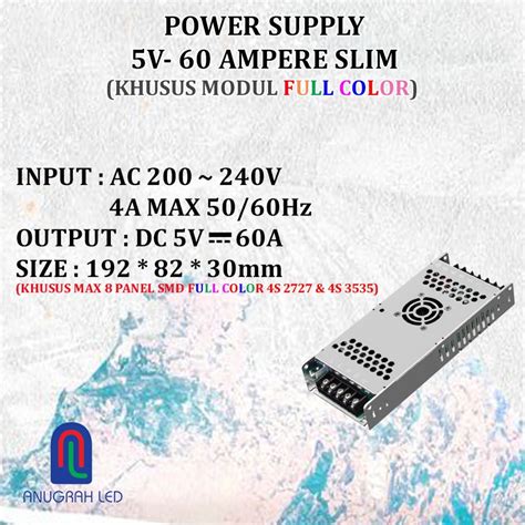 Jual Power Supply V A Psu Volt Amper Slim Full Color Shopee