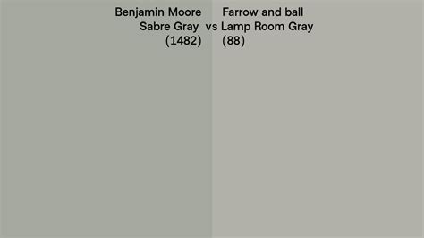 Benjamin Moore Sabre Gray 1482 Vs Farrow And Ball Lamp Room Gray 88 Side By Side Comparison