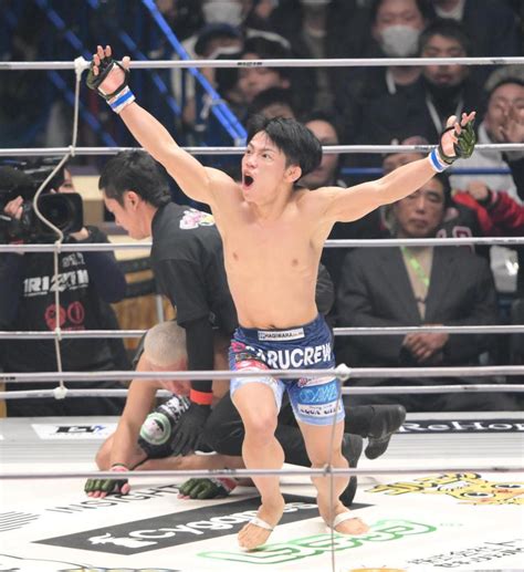 Rizin 朝倉未来門下生のヒロヤ 修斗王者に殊勲のtko勝利で号泣 Rizin3戦目で悲願の初白星ファイトデイリースポーツ Online