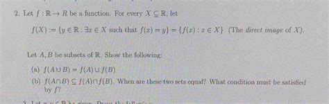 Solved 2 Let F RR Be A Function For Every XR Let Chegg