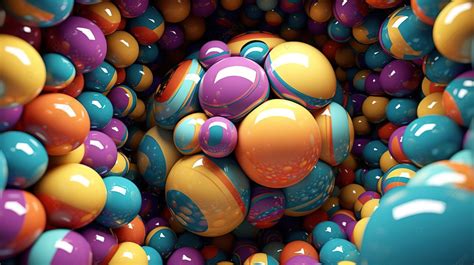 Vibrant Colorful Spheres And Tubes A Captivating Abstract Illustration