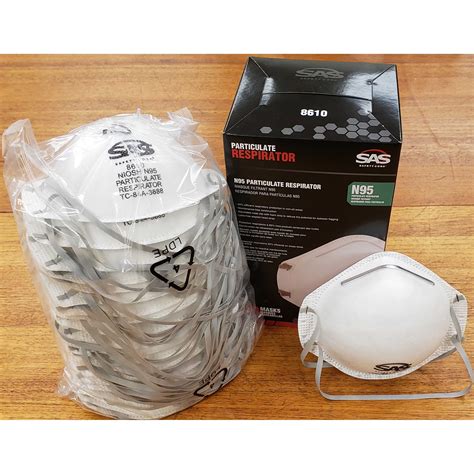 SAS 8610 NIOSH N95 Disposable Respirator Particle Mask