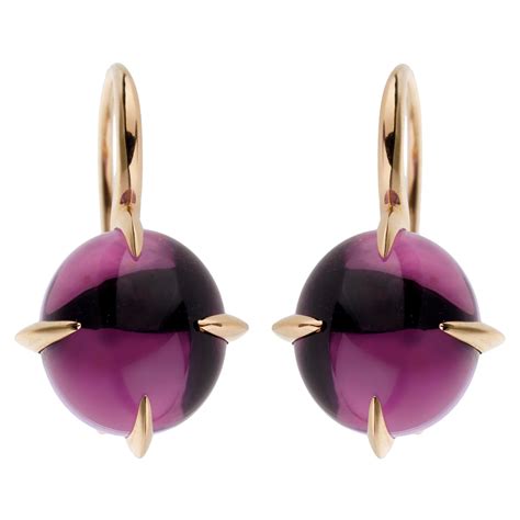 Renesim Amethyst Rose Gold Earrings For Sale at 1stDibs