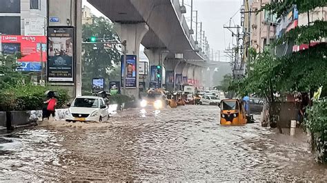 Heavy Rainfall In Hyderabad Two Day Alert Issued Indtoday