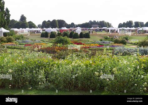 View Overlooking The Parterre Garden To The Trade Stands Beyond At The