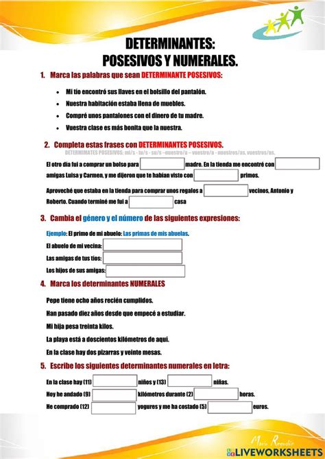 Ficha Online De Determinantes Posesivos Para 3º Primaria Puedes Hacer Los Ejercicios Online O