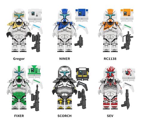 Набор минифигурок Звездные Войны Клоны Republic Commando 6 шт ...