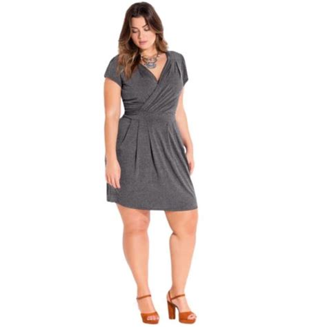 Vestido Plus Size Feminino Quintess Vestido Plus Size Feminino