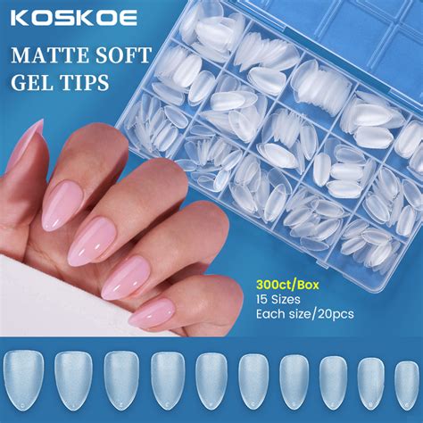 Pcs Box Nails Gel Tips Unha Posti A Decorada Realista Fosco Dicas