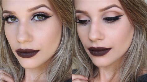 Maquiagem Outono Fall Makeup Tutorial Dark Brown Lips Youtube