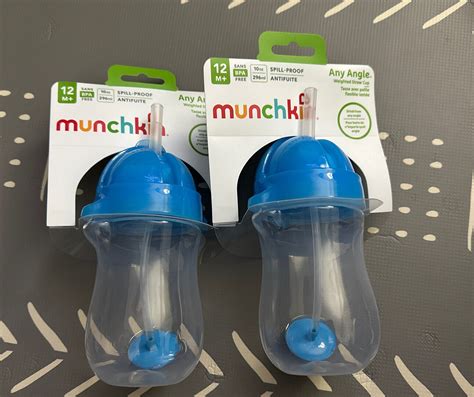 Munchkin Any Angle Click Lock Weighted Flexi Straw Trainer Cup Oz