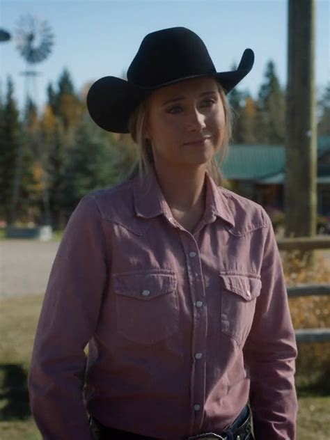 Heartland Season 16 Amy Fleming Pink Shirt Texas Jackets