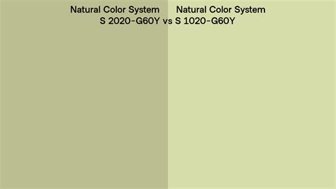 Natural Color System S G Y Vs S G Y Side By Side Comparison