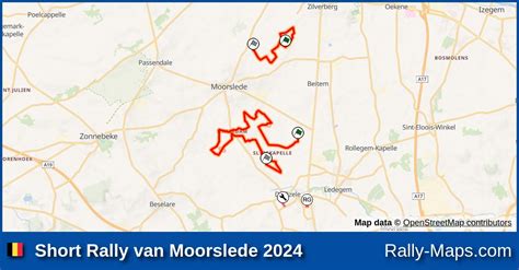 Streckenverlauf Short Rally Van Moorslede 2024 VAS RallyeKarte De