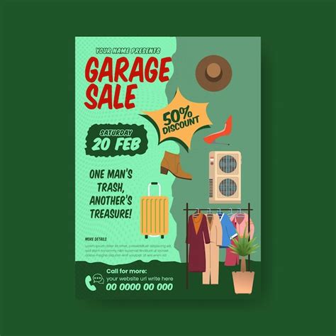 Garage Sale Leaflet Vectors And Illustrations For Free Download Freepik