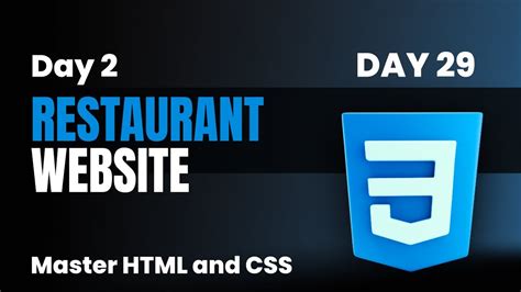 Create Restaurant Website Using Html And Css Project PART 2