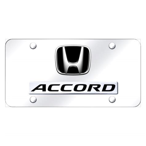 Autogold D Acc Cc Chrome License Plate With D Chrome Black Accord