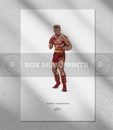 Ivan Drago Rocky Movie Boxing Art Illustrated Print Poster - Etsy