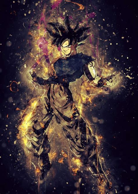 Goku Ultra Instinct Poster By Tr N V N D Ng Displate Trong