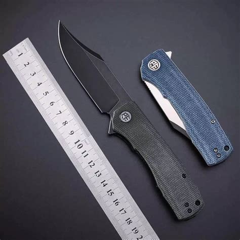 Petrified Fish Victor PFP03 - 3.58" K110 Black Stonewashed Blade, Green ...